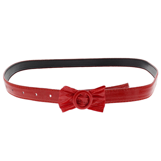 Bow Retro Waist Belt With a Round Buckle