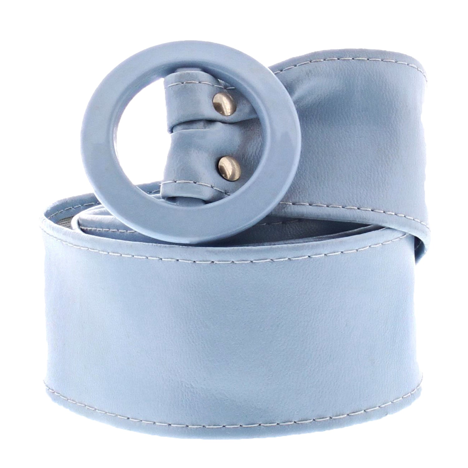 Retro Waist Belt With Round Buckle