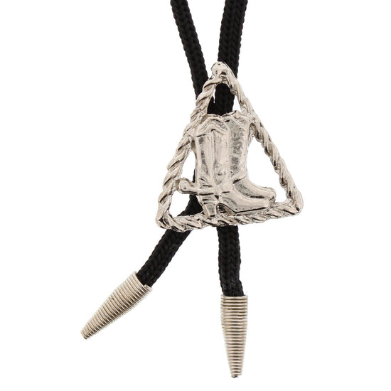 Vintage Cowboy Boots in Triangle Western Bolo Tie