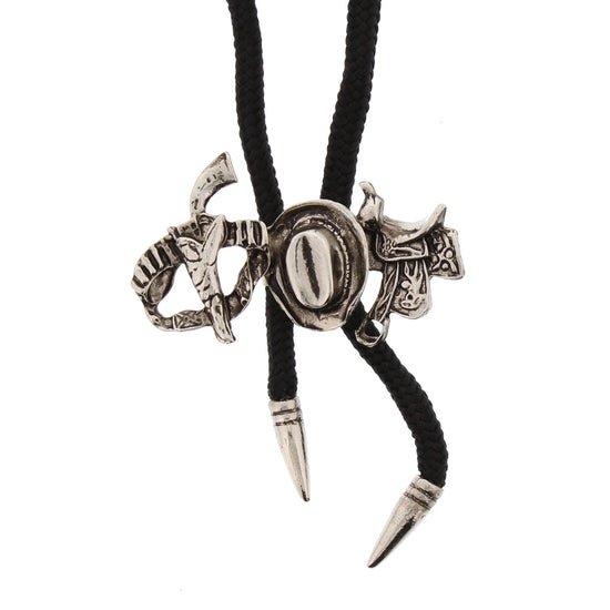Vintage Cowboy Themed Western Bolo Tie