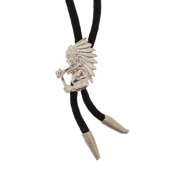 Vintage Red Indian & Axe Western Bolo Tie