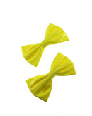 Large Neon PVC Bows on Crocodile Clip