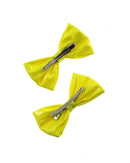 Large Neon PVC Bows on Crocodile Clip