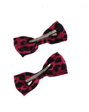 Satin Leopard Print Bows