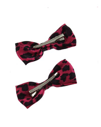 Satin Leopard Print Bows
