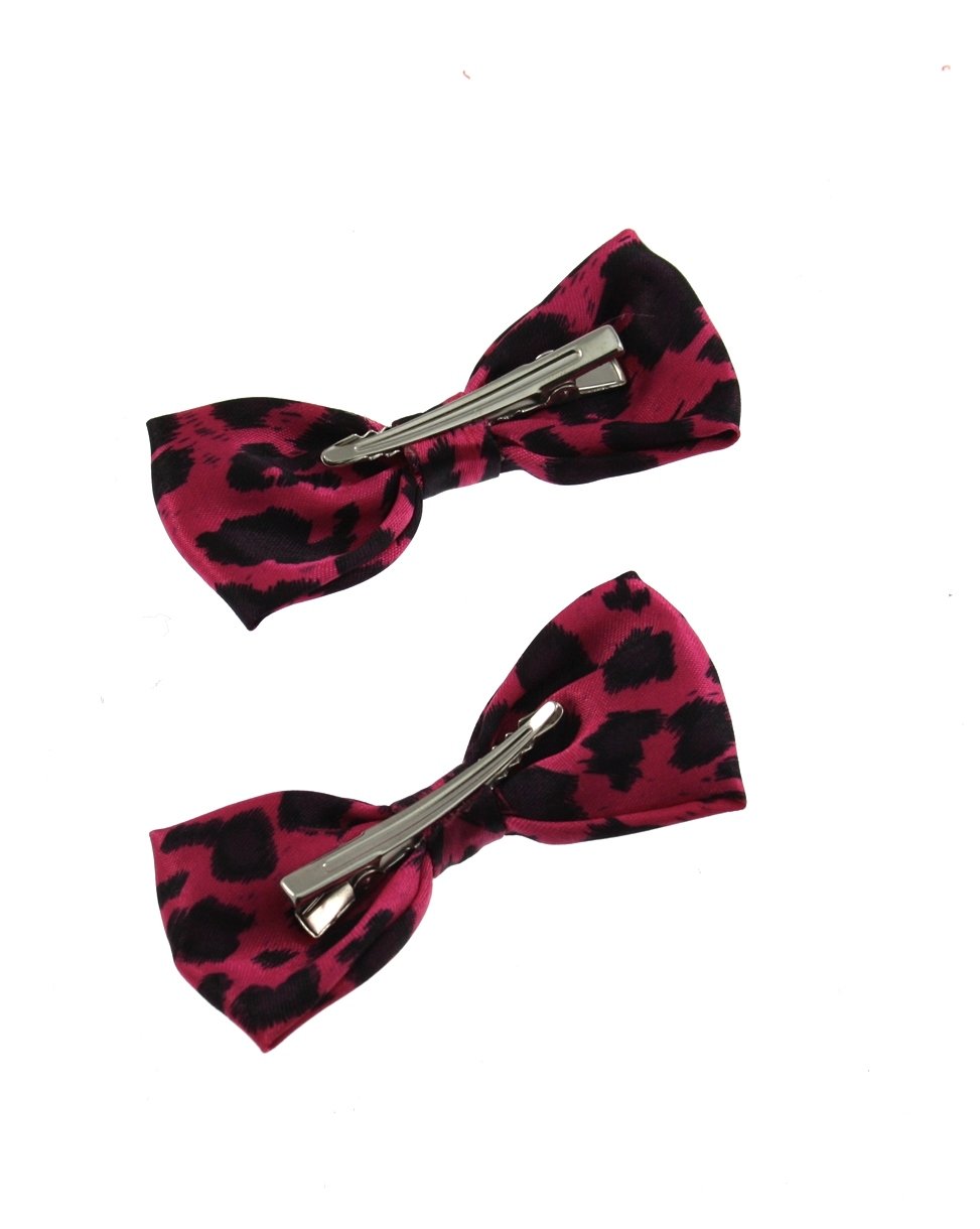 Satin Leopard Print Bows