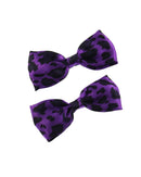 Satin Leopard Print Bows