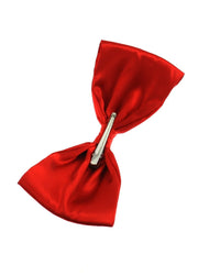 Very Large Satin Bow on Crocodile Clip