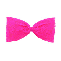 Very Large Retro Lace Bow on Crocodile Clip