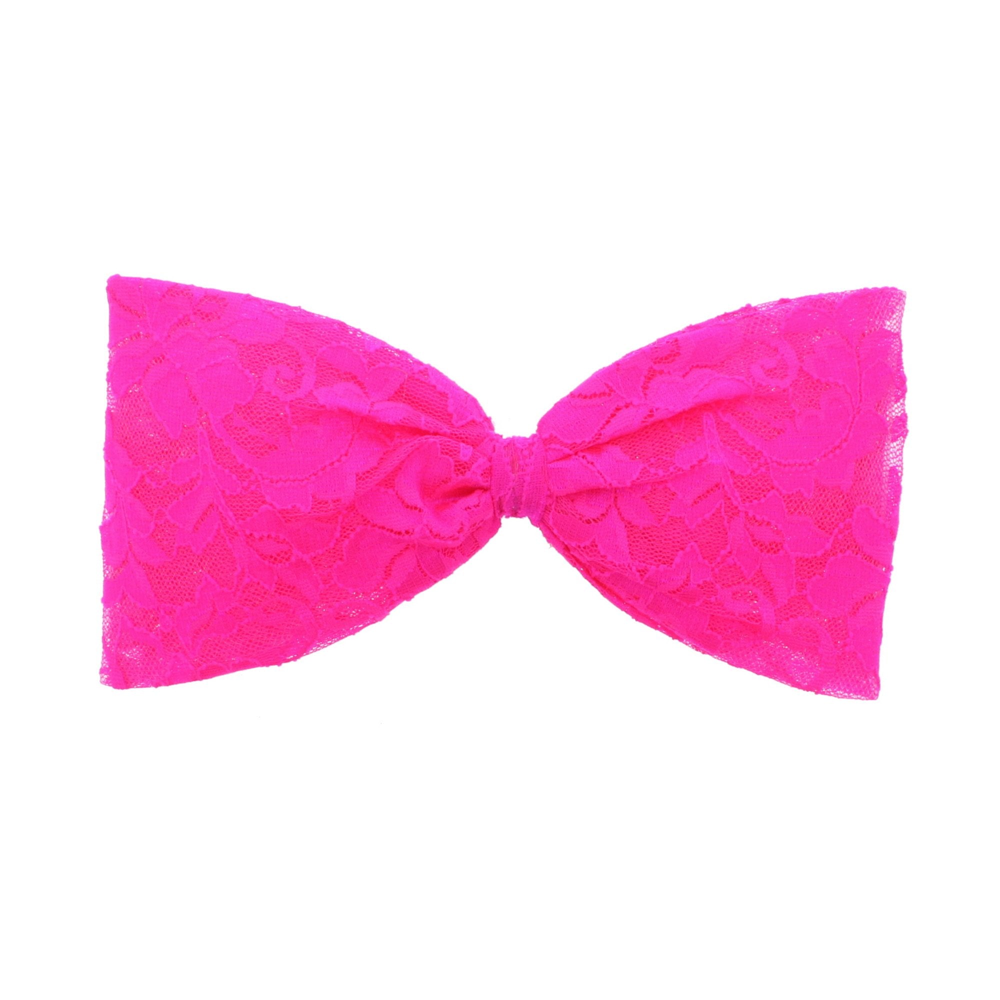 Very Large Retro Lace Bow on Crocodile Clip