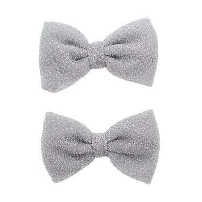 2 on a Card Glitter Bows on Concord Clip - 8 x 5cm