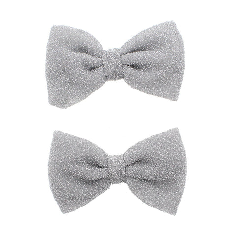 2 on a Card Glitter Bows on Concord Clip - 8 x 5cm