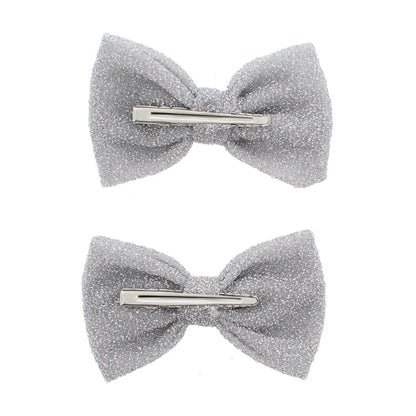 2 on a Card Glitter Bows on Concord Clip - 8 x 5cm