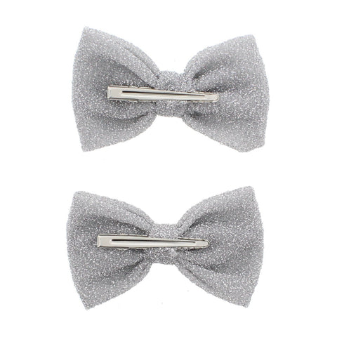 2 on a Card Glitter Bows on Concord Clip - 8 x 5cm