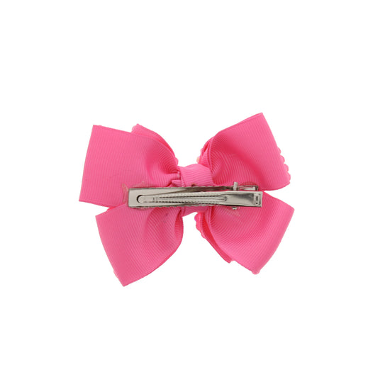 Pastel Jewelled Double Bows on Clip (Approx. 9 x 6.5cm)