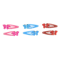 Pair of Glitter Butterfly Bright Hair Snapclips