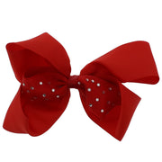 Jojo Style Ribbon Double Bows with Rhinestones (16 x 14cm)