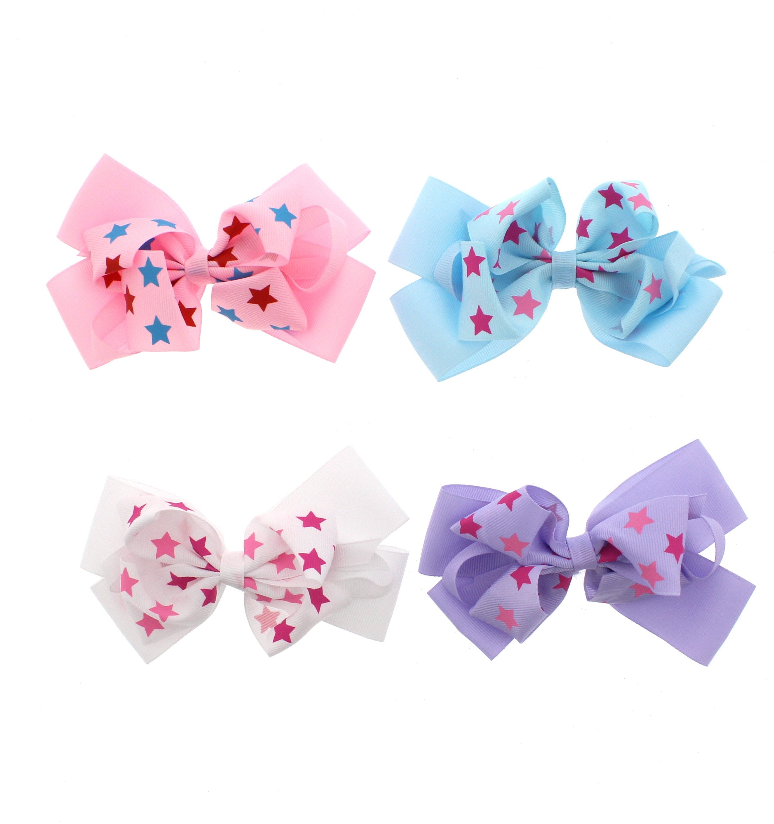 Stars Jojo Style Ribbon Double Bows (13.5 x 9.5cm)