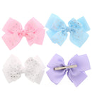 Large Jojo Ribbon Bows with Rhinestones (15 x 11cm)