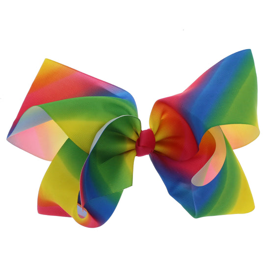 Very Large Rainbow Jojo Style Ribbon Bows