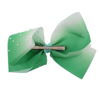 Large Jojo Style Ribbon Bows with Clear Stones