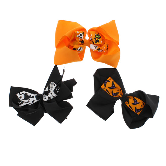 Assorted Halloween Themed Jojo Style Ribbon Bows