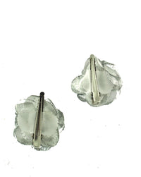 Pair of Mini Glitter Rose Flowers on Concord Hair Clip