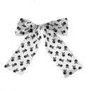 Skull & Crossbones Print Satin Bow Clip