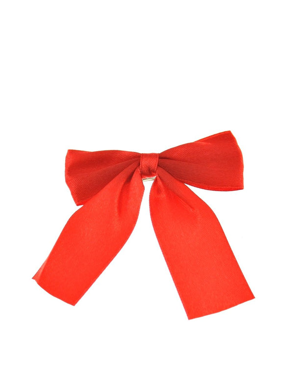 Small Satin Bow on Barette