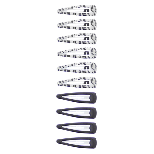 10 on a Card 5cm Black &amp; Zebra Epoxy Snapclips
