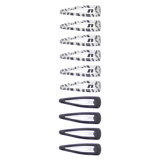 10 on a Card 5cm Black & Zebra Epoxy Hair Snapclips