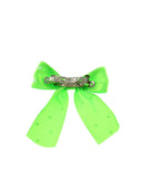 Satin Bow on Barette with Stars