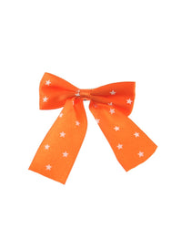Satin Bow on Barette with Stars