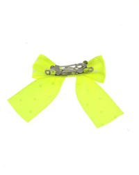 Satin Bow on Barette with Stars