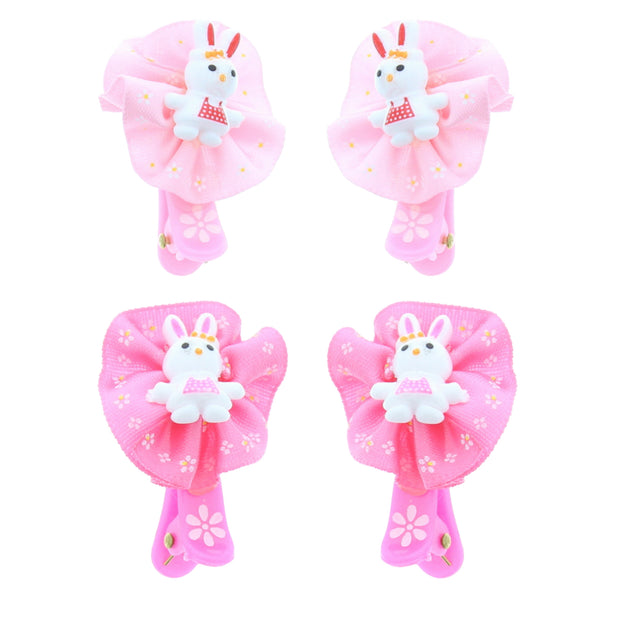Pairs of Pink Shades Mini Bunny Flower Clips