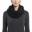 Warm Knitted Black Loop Scarf / Snood/ Cowl