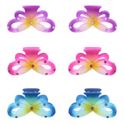 8.7cm Assorted Bright Two Tone Bow Clamps with Diamante Stones