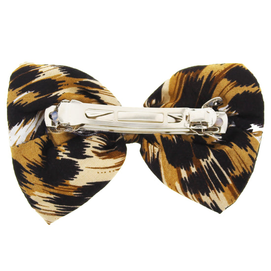 Animal Print Bow on Barrette