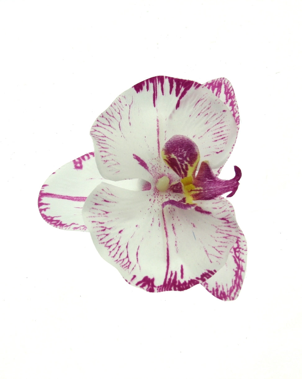 Orchid Flower on Concord Clip & Brooch Hair Pin