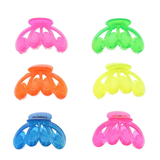 7.5cm Neon Shaped Hair Claw Clips