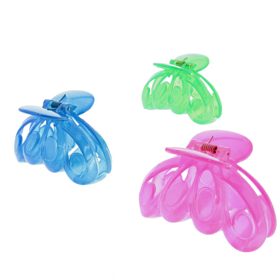 7.5cm Neon Shaped Hair Claw Clips