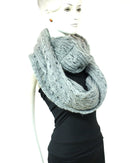 Warm Knitted Lurex & Sequin Women's Loop Scarf/Snood/Cowl