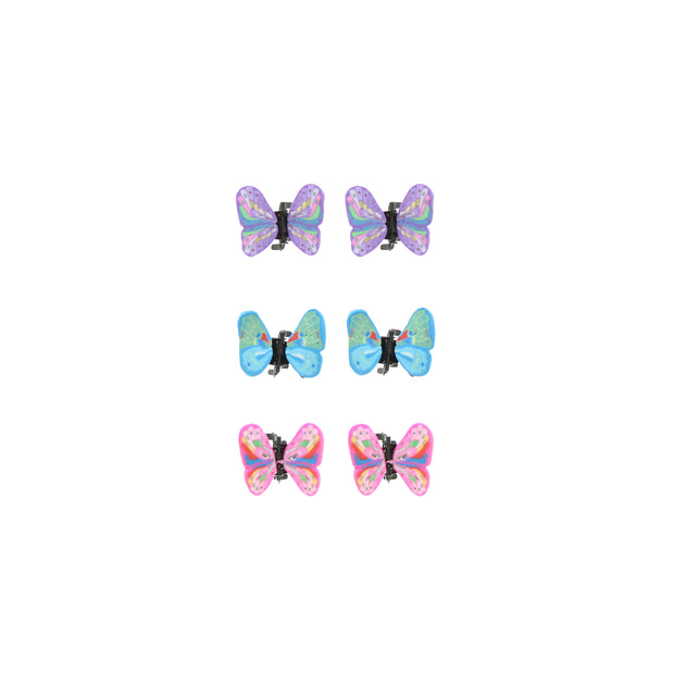 6 on a Card Pastel Butterfly Clips