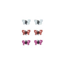 Set of 6 Colour Mini Glitter Butterfly Hair Clips