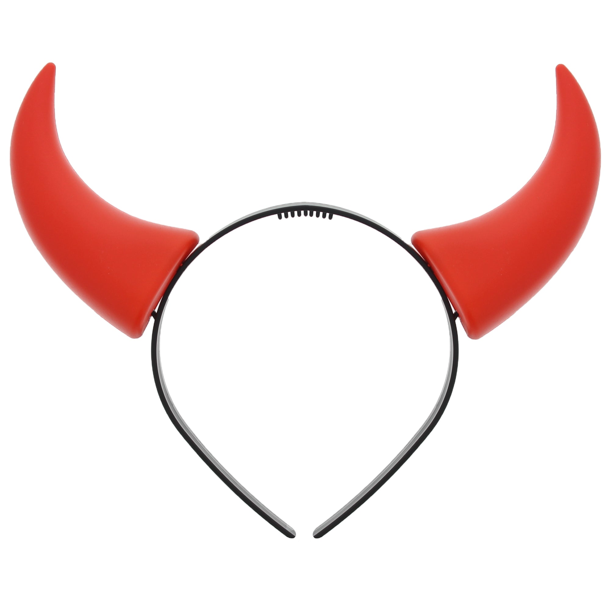 Plastic Devil's Horns on Black Aliceband