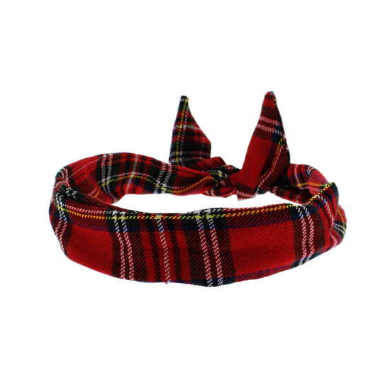 Tartan Print Wire Headband
