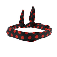 Satin Polka Dot Wire Headband