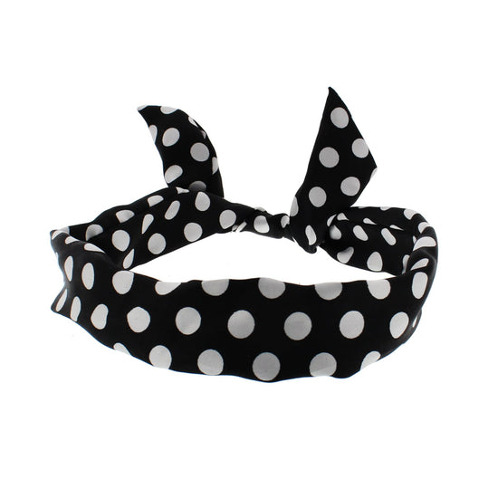 Satin Polka Dot Wire Headband