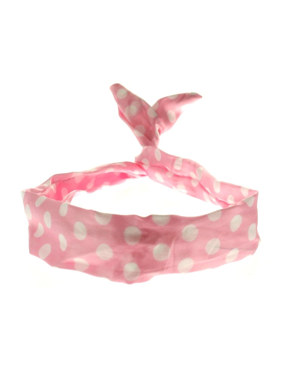 Satin Polka Dot Wire Headband