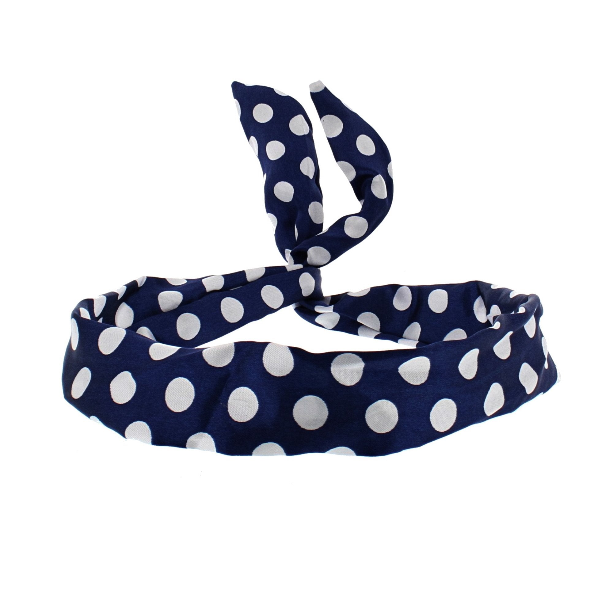 Satin Polka Dot Wire Headband